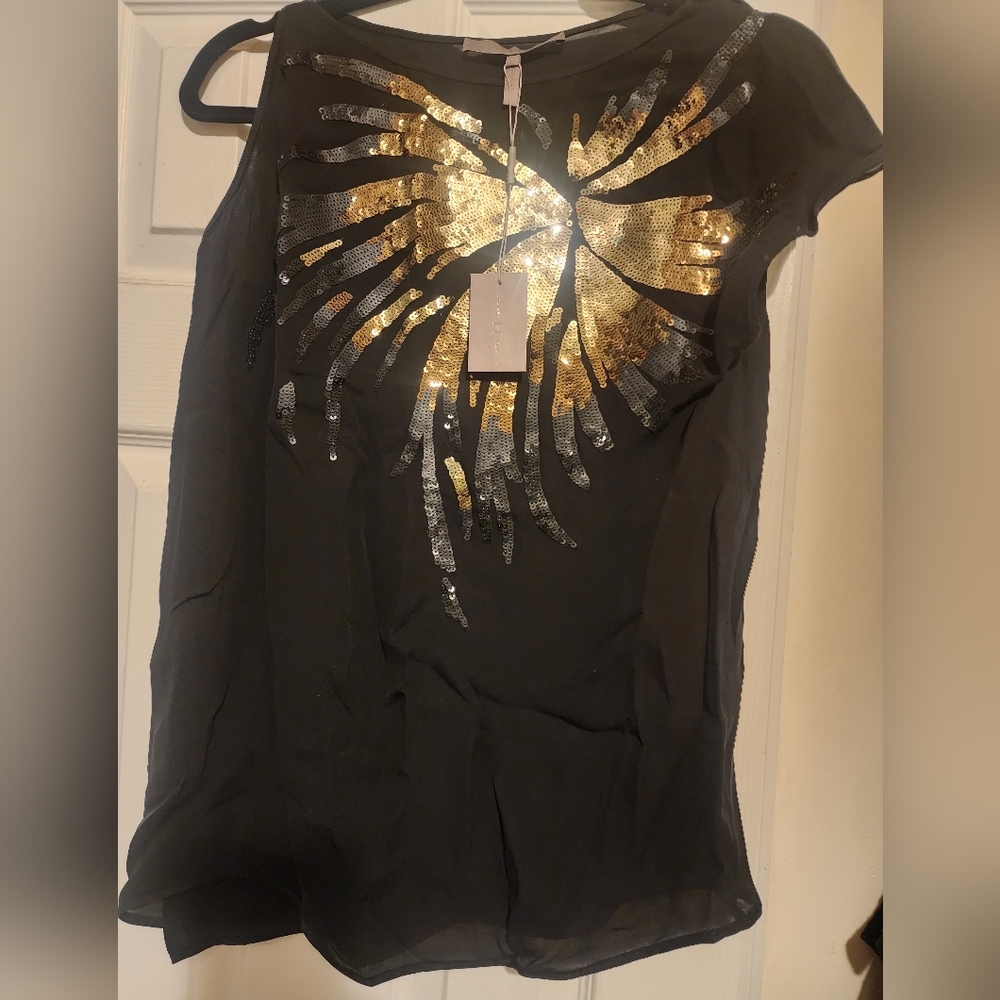 Halston Heritage sequined top size XS